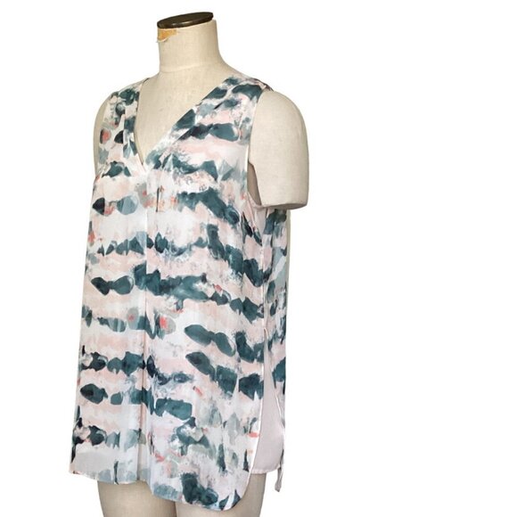 CAbi Style 5035 Gelato Watercolor Sleeveless Tunic Tank Top Blouse Sz M #84i - Picture 4 of 9